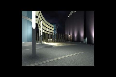 At night, with feature lighting, they help to create a glow around the buildings